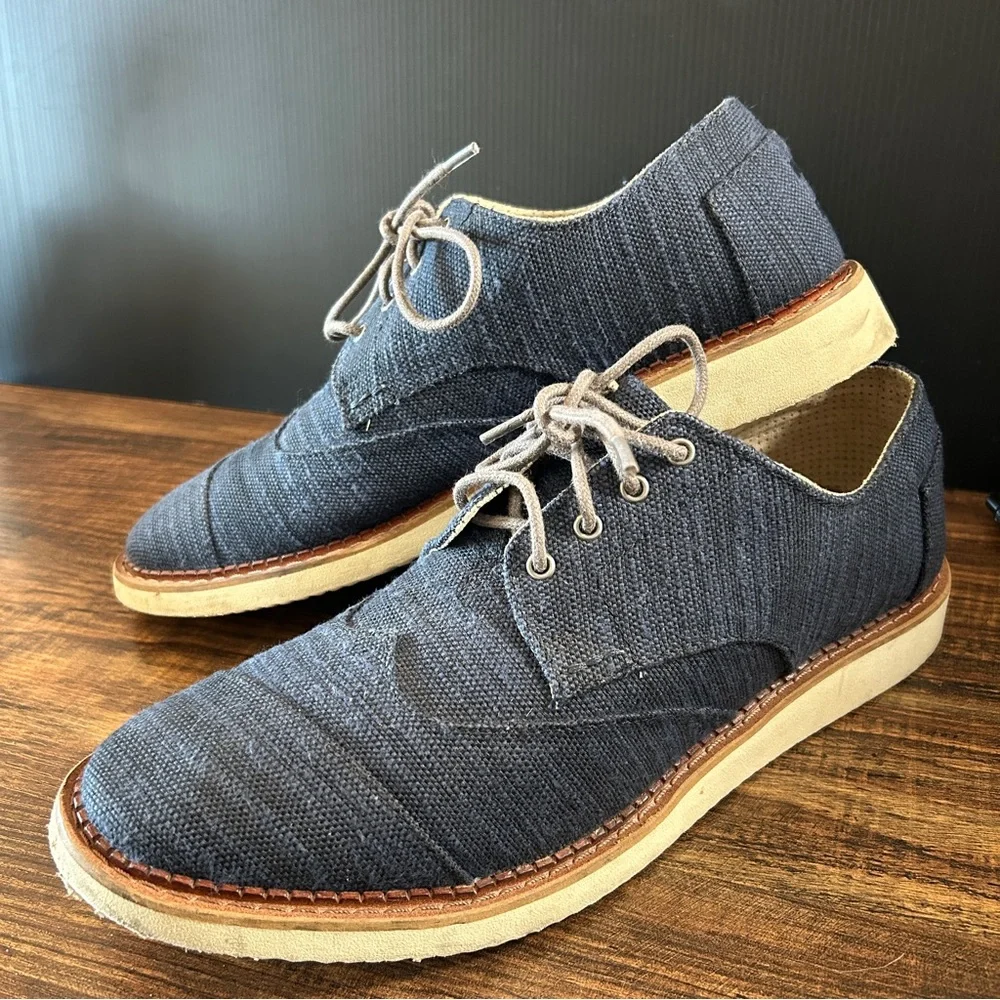 TOMS Brogue Twill Oxford Lace-Ups, Men’s‎ Size 9